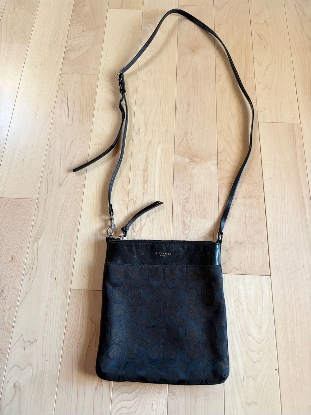 Coach Black Signature Crossbody Shoulder Bag
